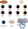 64 Pcs 30mm Glitter Safety Eyes – 3D Craft Eyes for Amigurumi, Plush Dolls, and DIY Toys (8 Colors)